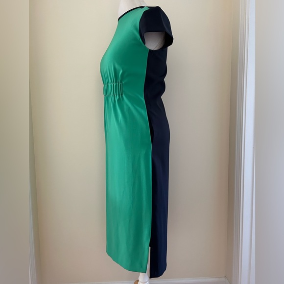 💙💚Argent Green & Navy Dress - Picture 4 of 9